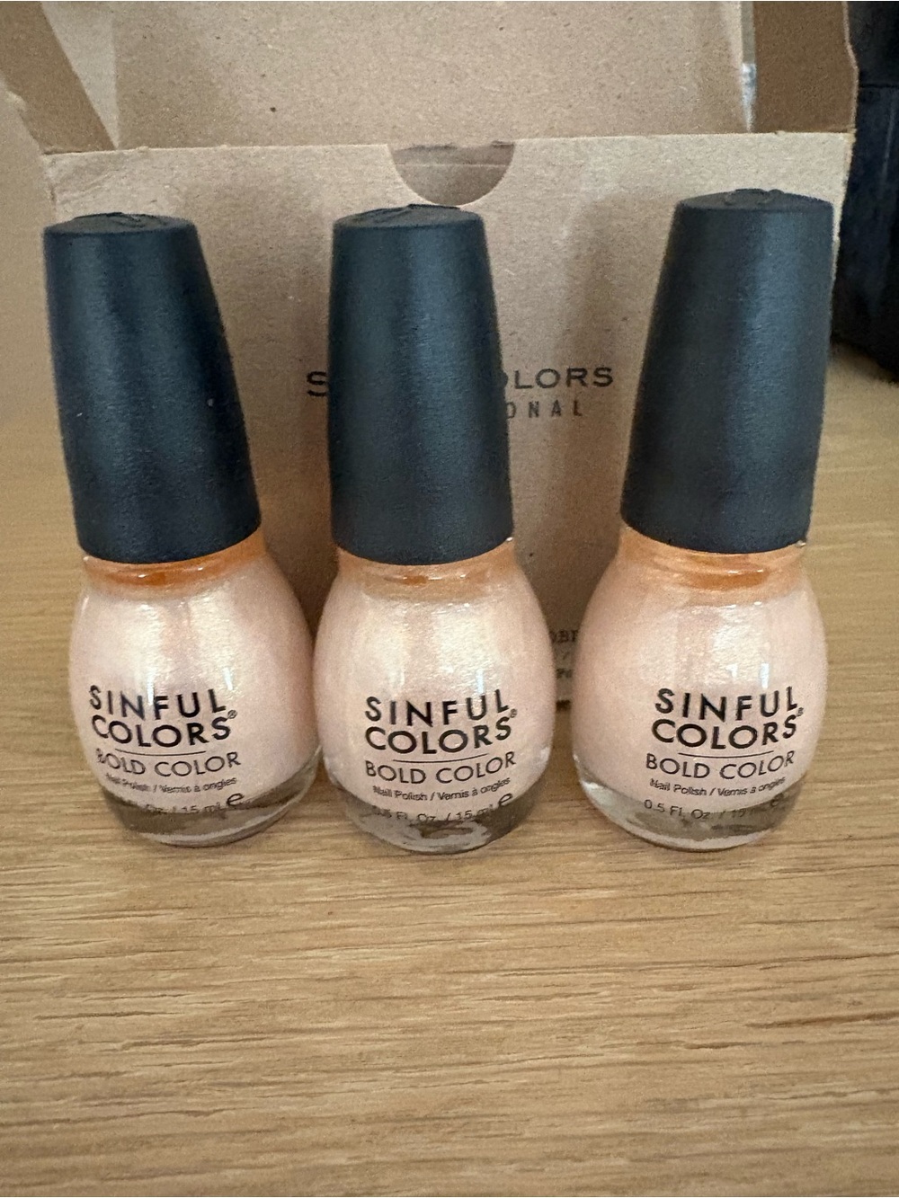 3 pack Nail Polish - Glass Pink